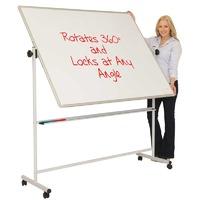 non magnetic mobile swivel whiteboard 900 x 1200