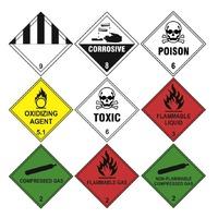 non flammable compressed gas 2 labels 100 x 100mm roll of 250