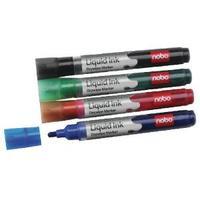 Nobo Assorted Liquid Ink Drywipe Markers Pack of 6 1901077