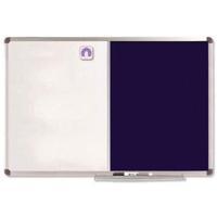 Nobo Combination Board Magnetic Drywipe and Blue Felt 1200x900mm