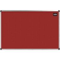 nobo red felt 1200x900mm classic noticeboard 1902260