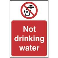 Not Drinking Water Sign - Self Adhesive Sticky Sign (200 x 300mm)