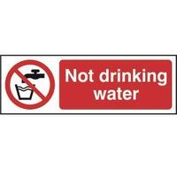 Not drinking water - Self Adhesive Sticky Sign (75 x 150mm)