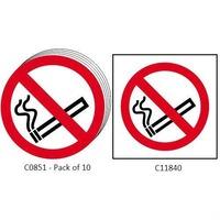 no smoking symbol sign pvc 100 x 100mm