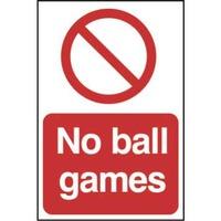 no ball games sign pyc 200 x 300mm