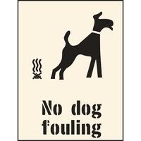 No Dog Fouling Stencil (400 x 600mm)