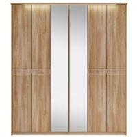 Noah Oak Mirror Wardrobe