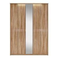 Noah Oak Mirror Wardrobe