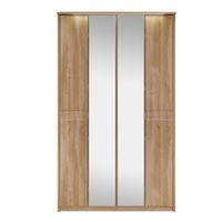 Noah Oak Mirror Wardrobe