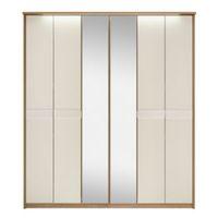 Noah Oak & Mussel Mirror Wardrobe