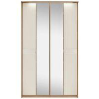 noah oak mussel mirror wardrobe