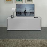 Novi White Finish 1 Door LCD TV Stand With 2 Drawer