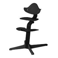 Nomi Highchair Oak/Beech Blackstained Stem Black