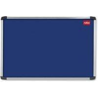 nobo notice board 900x600mm aluminium frame blue af32