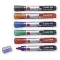Nobo Liquid Ink Dry Wipe Marker Assorted Pack of 12