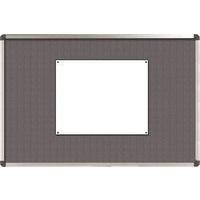 nobo elipse notice board felt 900x600mm grey 1900911