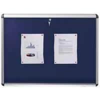 nobo lockable visual insert board 900x600mm blue 1902048