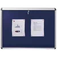 Nobo Lockable Visual Insert Board 1200x900mm Blue 1902049