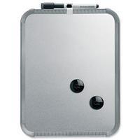 Nobo SlimLine Drywipe Board Magnetic with Pen & Built-in Eraser (Silver)