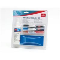 Nobo Whiteboard User Kit Eraser Refills 4 Markers Absorbent Cloths and (125ml) Spray Cleaner