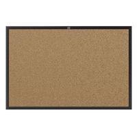 Nobo EuroPlus (900x600mm) Cork Noticeboard Cork with Black Alumimum Trim and Wall Fixing Kit