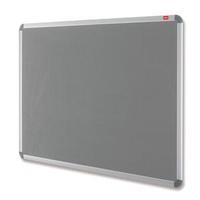 nobo professional 1500x1000mm felt noticeboard grey with aluminium fra ...