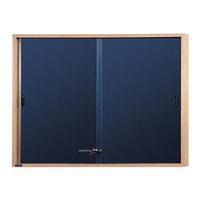 nobo internal display with wooden frame 1000x825mm blue felt