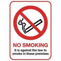 NO SMOKING SIGN A5 RIGID PLASTIC