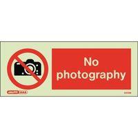 NO PHOTOGRAPHY - 80x200mm - RIGID PLASTIC