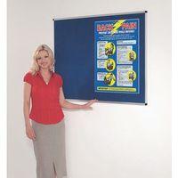 NOTICEBOARD - FIRE RESISTANT ALUM FRAME W2400XH1200D.BLUE