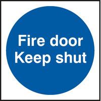 Notice Fire Door Keep Shut 100x100mm