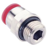 Norgren Pneufit C C02250428 Straight Adaptor 4mm Hose O/D G1/4 Thr...