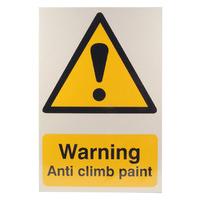 Notice Warning Anti Climb Paint