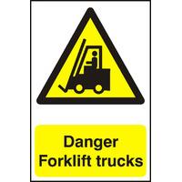 Notice Danger Fork Lift Trucks