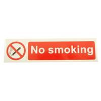 No Smoking Small Notice 200x50mm