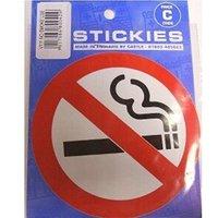 No Smoking Large Round Sticker