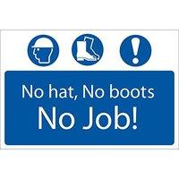 No Hat No Boots No Job Sign