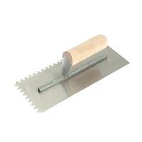 Notched Trowel 6mm Square Notches Wooden Handle 11in x 4.1/2in