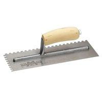 Notched Trowel 702S Square 1/4in Wooden Handle 11 x 4.1/2in