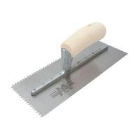 Notched Trowel 701S V 3/16in Wooden Handle 11 x 4.1/2in