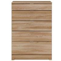 noah brown 5 drawer chest h1140mm w800mm