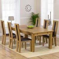 normandy solid oak 220 310cm dining table with 6 denver chairs