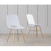 nordic wooden leg white chair