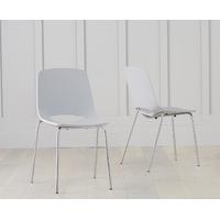 nordic chrome leg light grey chair