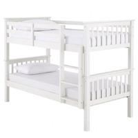 Novaro White Bunk Bed with Mattress and Bedding Bale Single