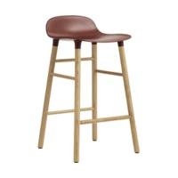 Normann Copenhagen Form Barstool 65 cm red/oak