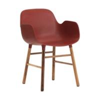 Normann Copenhagen Form Armchair red/walnut