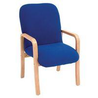 NOVA BEECH VENEER VISITOR ARMCHAIR G5 ROYAL BLUE - WXDXH: 490 X 530 X 880