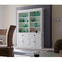 Nova Solo Halifax White Hutch Bookcase