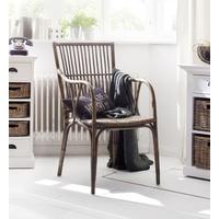 Nova Solo Wickerworks Duke Natural Black Wash Rattan Chair with Cushion (Pair)